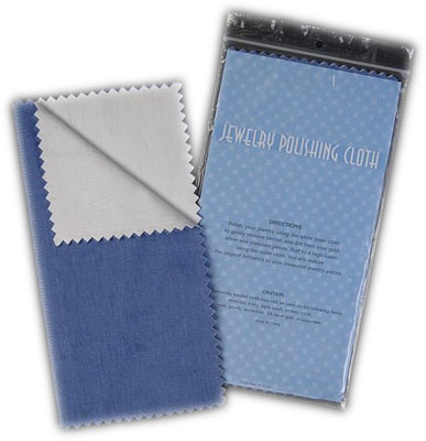 Jewelry Polishing Cloth, Blue, 10