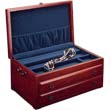 Reed & Barton Regal Jewelry Chest, Cherry/Blue