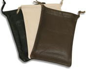 Leather Drawstring Poucnes