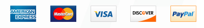 Pay by Visa, masterCard,AmericanExpress,Discover or PayPal