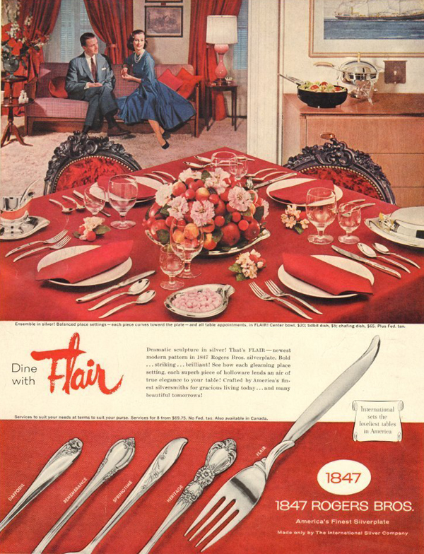 1950's Magazine ad for 1847 Rogers Patterns