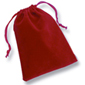 2" x 2 1/2" Drawstring Pouch, Red